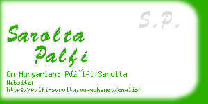 sarolta palfi business card